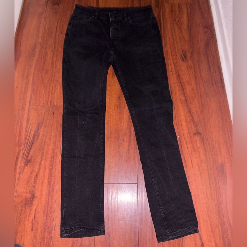 Ksubi Men's Chitch Distressed Destroyed Black Selvedge Jeans